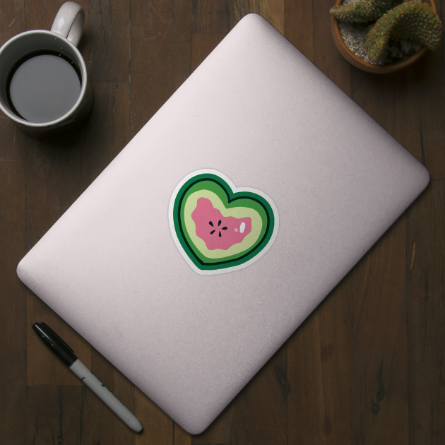 Heart Watermelon Slice by saradaboru